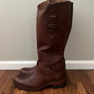Steven by Steve Madden brown leather boots